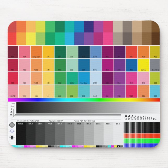 Farbbeweis Mousepad (Vorne)