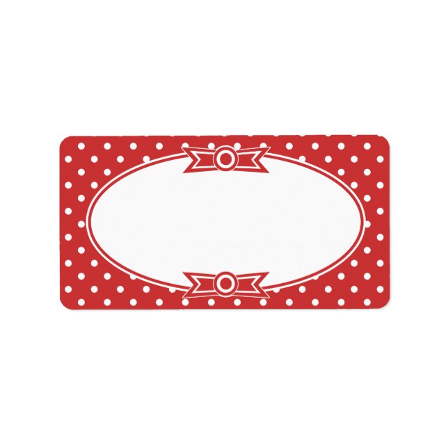 Farbbezeichnungen für rote und weiße Punkte Adressaufkleber (Vorne)