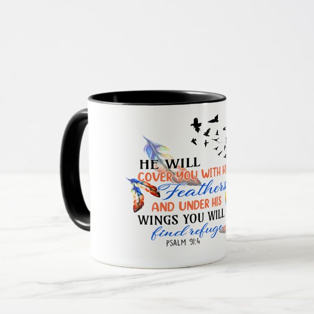 FARBBIGE CHRISTLICHE QUOTE TASSE (Vorderseite Links)