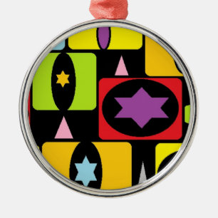 FARBBIGE FORMEN ORNAMENT AUS METALL