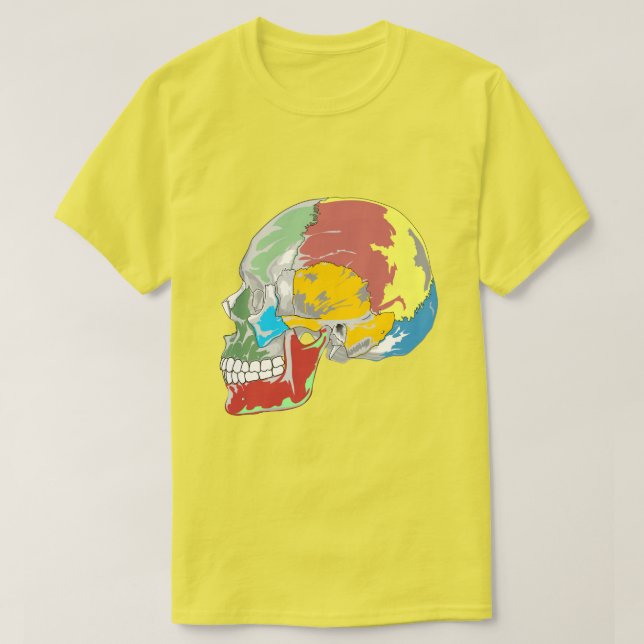 FARBBIGE GRAFIK-SKULL-DESIGN T-Shirt (Design vorne)