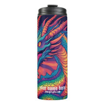 FARBBIGER DRAGON UND SKALEN