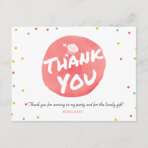 FARBBIGER KUPCAKE DANKE POSTKARTE