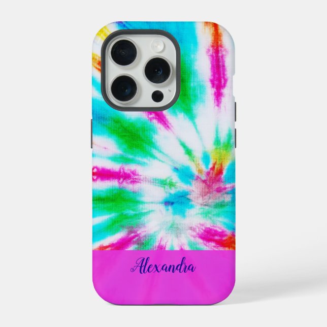 FARBBIGER PASTER ABSTRACT DESIGN KRAWATTE DYE iPhone HÜLLE (Rückseite)