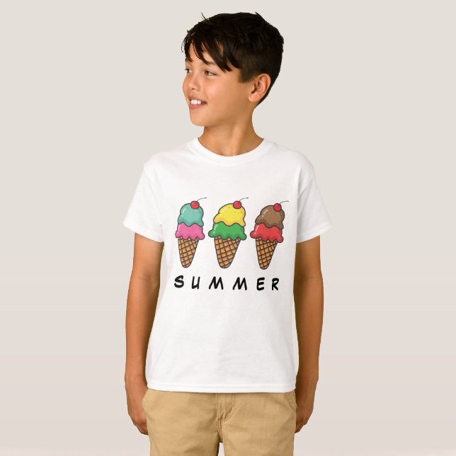 FARBBIGER SOMMEREIERSCHREIBER T-Shirt (Vorne ganz)