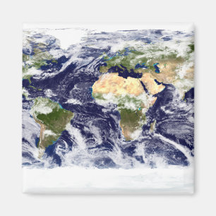 Farbbild der gesamten Erde Magnet