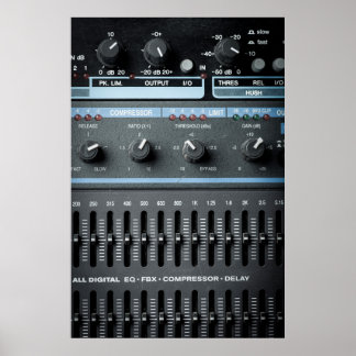 Farbbild vieler Tasten in einer Tonaufnahme Poster