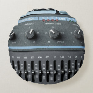 Farbbild vieler Tasten in einer Tonaufnahme Rundes Kissen