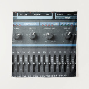 Farbbild vieler Tasten in einer Tonaufnahme Wandteppich