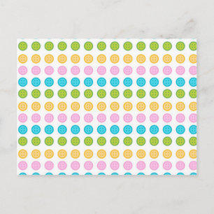 Farbblaue gelbe Tastenmuster Accessoires trendy Postkarte