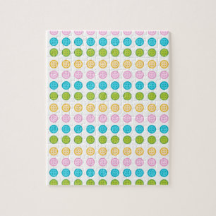 Farbblaue gelbe Tastenmuster Accessoires trendy Puzzle