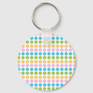 Farbblaue gelbe Tastenmuster Accessoires trendy Schlüsselanhänger
