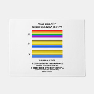 Farbblinder Test: Welchen Regenbogen sehen Sie? Fußmatte