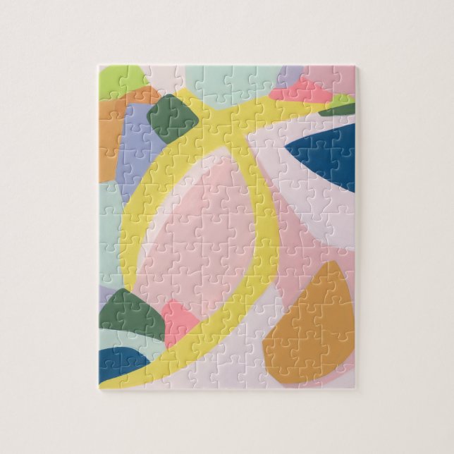 Farbblock Abstrakt Art Einzigartiges Weihnachtsges Puzzle (Vertikal)