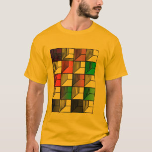 Farbblock-Abstrakt-Grafik-T-Shirt T-Shirt
