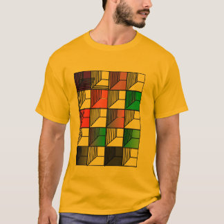 Farbblock-Abstrakt-Grafik-T-Shirt T-Shirt