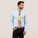Farbblock Abstrakt Kunstspass Coole Neuheit Krawatte<br><div class="desc">Krawatte müssen nicht langweilig sein! Mit dieser coolen,  künstlerisch-künstlerischen Krawatte,  die mit einem Teil meiner abstrakten Originalkunst entworfen wurde und ein Kubismus-Design mit fetten Augen und Lippen in einem fröhlichen rosa,  grünen,  blauen,  gelben,  lila,  roten Blockdesign aufweist,  zeigen Sie Ihr einzigartiges Stilgefühl.</div>