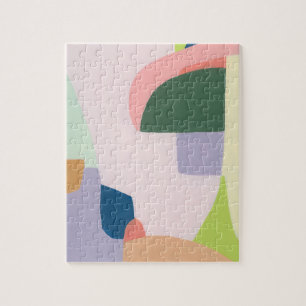 Farbblock-Abstraktkunst Einzigartiges Geschenk für Puzzle