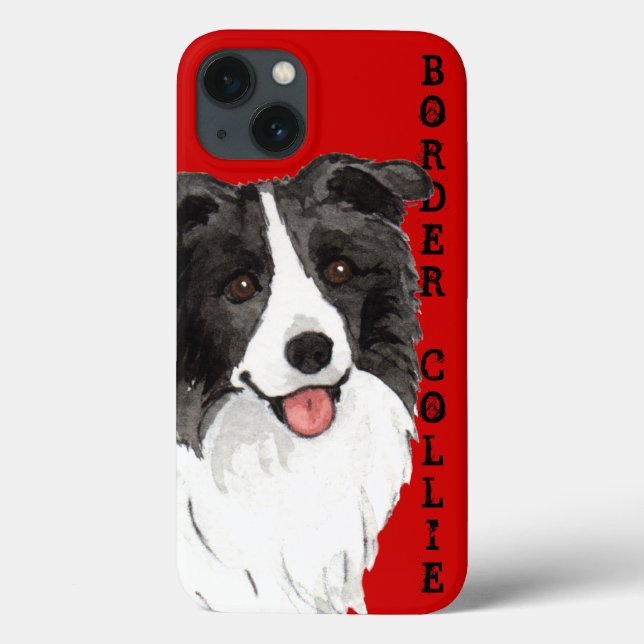 Farbblock Border Collie Case-Mate iPhone Hülle (Rückseite)