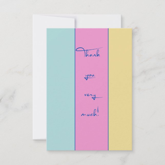 Farbblock Dankeschön Karte (Vorderseite)