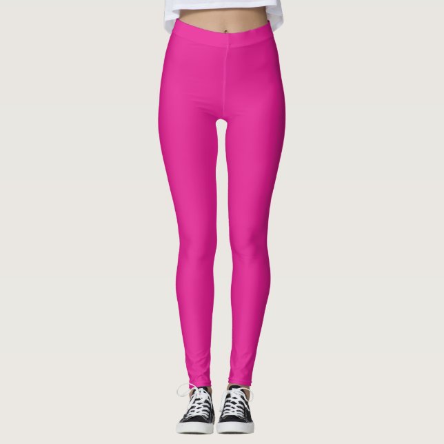 Farbblock Farbenfroh pink l niedlich lebendig Leggings (Vorderseite)
