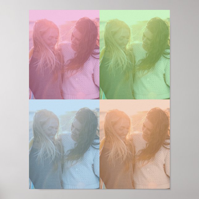 Farbblock für benutzerdefinierte Foto Pop Poster (Vorne)