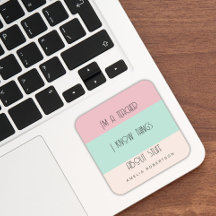 Farbblock für die lustige Lehrerin personalisiert