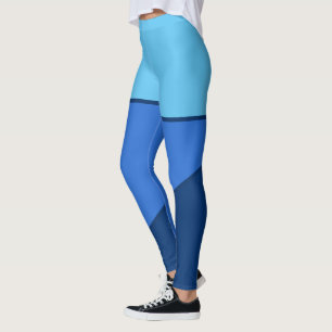 Farbblock für einfarbige blaue Streifen Leggings