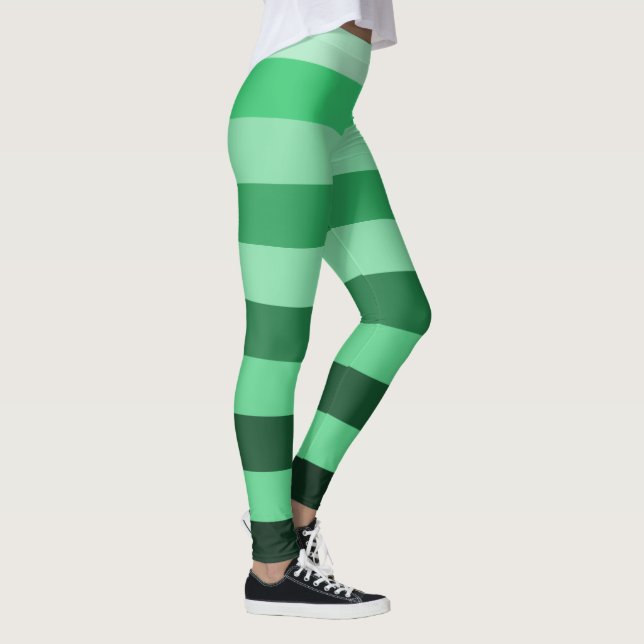 Farbblock für grüne Streifen Leggings (Rechts)