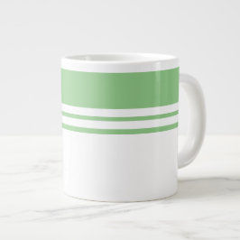 Farbblock für Sportsage-grüne, weiße Streifen Jumbo-Tasse