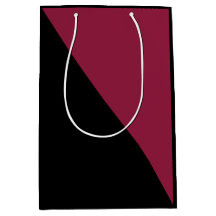 Farbblock-Geschenktasche (schwarz & Berry rot)