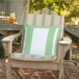 Farbblock Grün/Weiß Kissen