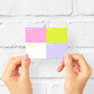 Farbblock-Haftnotizen Klein Post-it Klebezettel