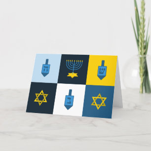 Farbblock hebrew hanukkah feiertagskarte