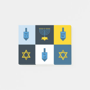Farbblock hebrew hanukkah post-it klebezettel