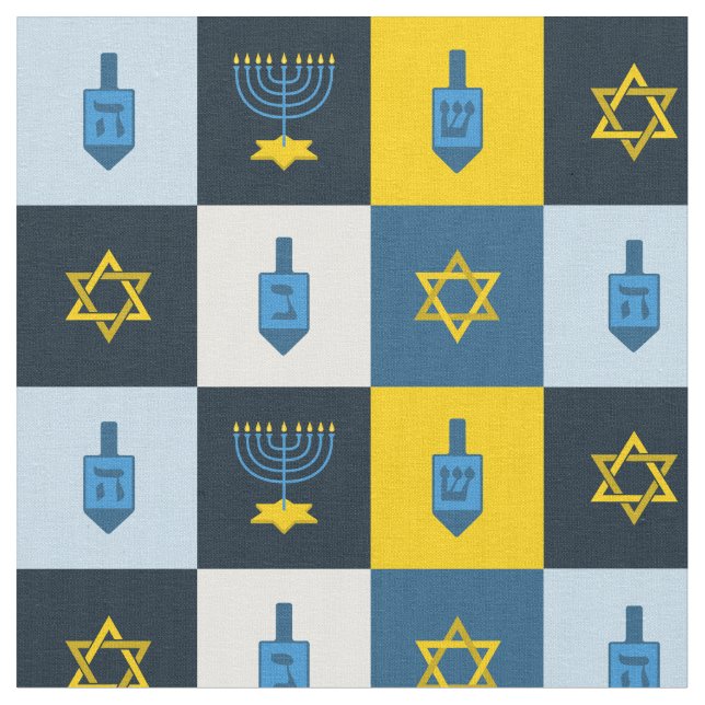 Farbblock hebrew hanukkah stoff (Nahaufnahme)