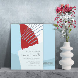 Farbblock Hochzeit Winter ID740 Einladung