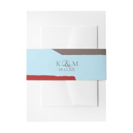 Farbblock Hochzeit Winter ID740 Einladungsbanderole