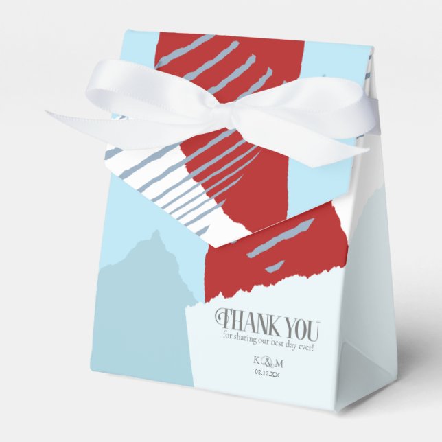 Farbblock Hochzeit Winter ID740 Geschenkschachtel (Vorderseite)