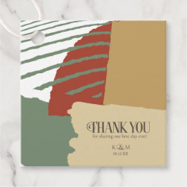 Farbblock Hochzeitskennziffer740 Geschenkanhänger