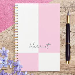 Farbblock in Rosa und Weiß, Pastellfarben Personal Planer