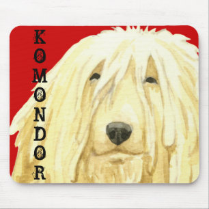 Farbblock Komondor Mousepad