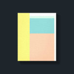 Farbblock Kunst in Retro Beach Pastellfarben Leinwanddruck<br><div class="desc">Ein schlichtes, modernes Design in tropischen Strandfarben von Korallen, Gelb, Wasser und Meerglas.</div>