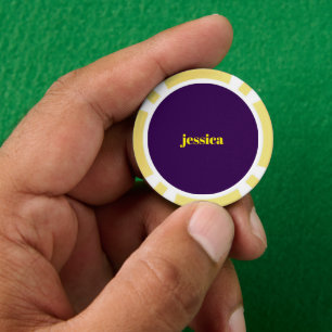 Farbblock minimalistischer benutzerdefinierter Nam Pokerchips