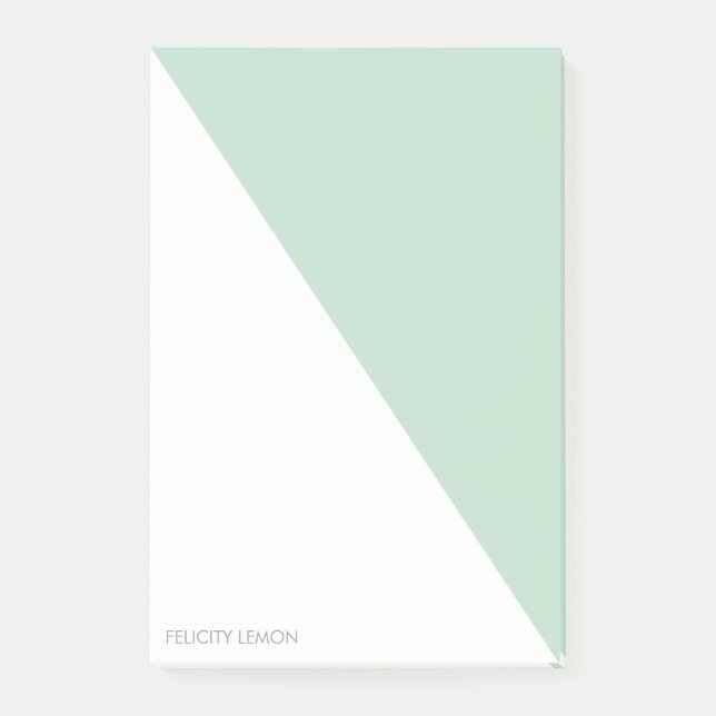 Farbblock - Minze Personalisierte Post-it®-Hinweis Post-it Klebezettel (Vorderseite)