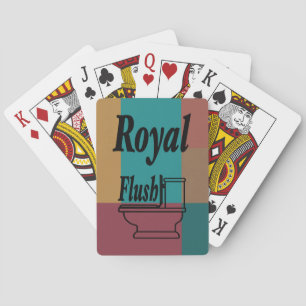 Farbblock mit grünem Rot-Rost-Türkis Spielkarten