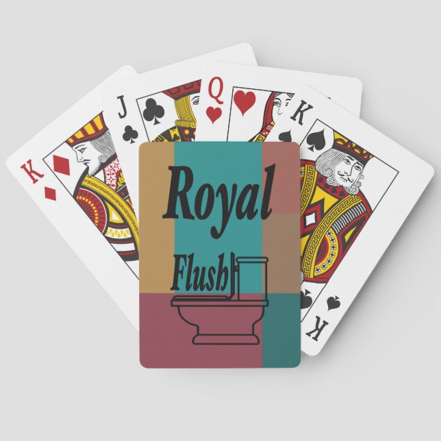 Farbblock mit grünem Rot-Rost-Türkis Spielkarten (Rückseite)