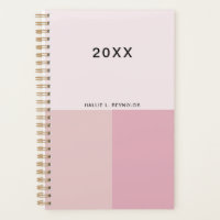 Farbblock Monogramm Blush Pastellfarben Pink