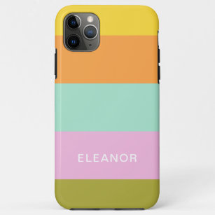 Farbblock Pastell Streifen Personalisiert Case-Mate iPhone Hülle