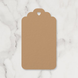 Farbblock Peach Tan Soft Wedding Design Geschenkanhänger